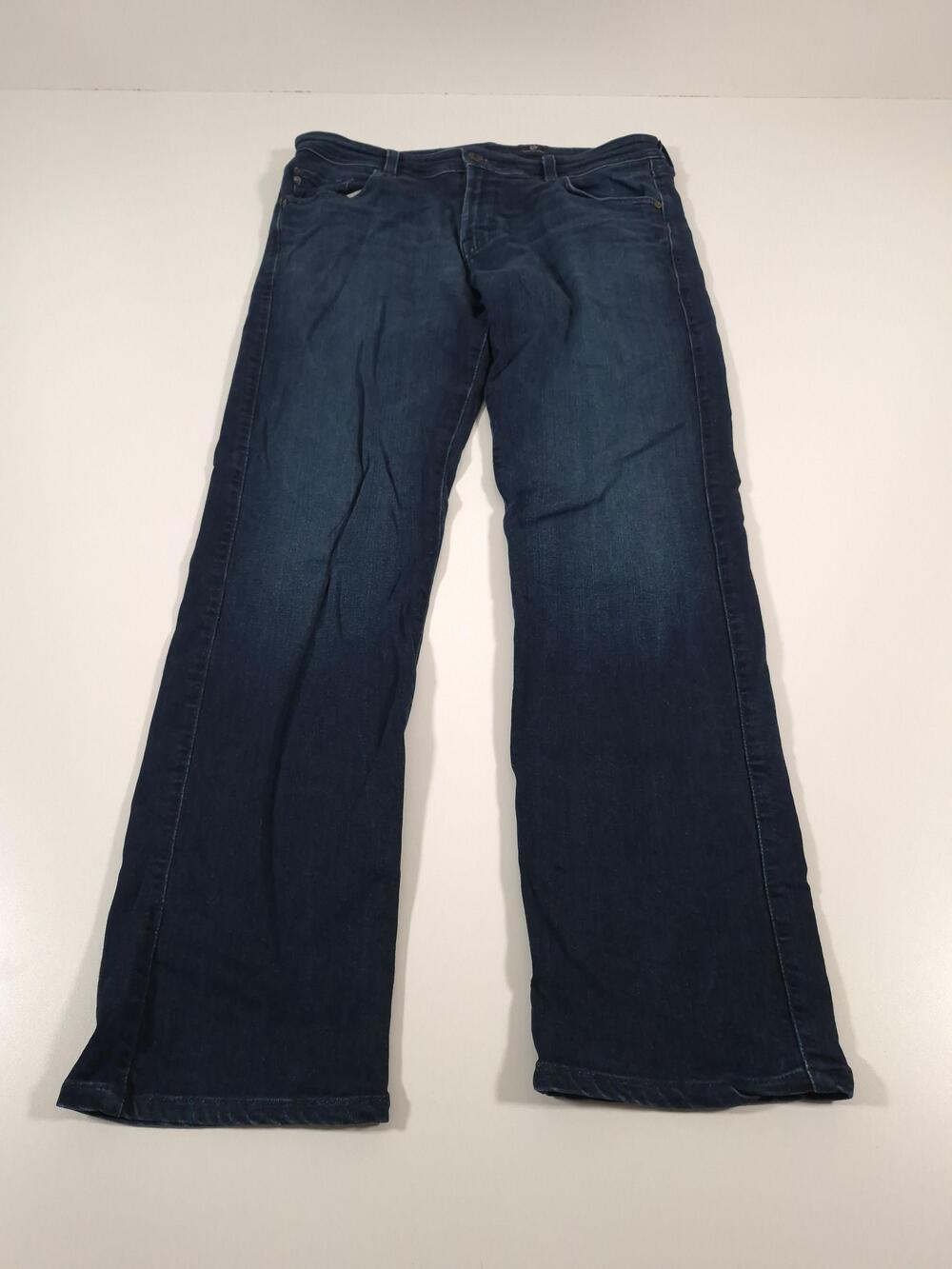 AG Adriano Goldschmied Jeans Mens 33x32 Blue Regular Fit Straight Stretch Denim